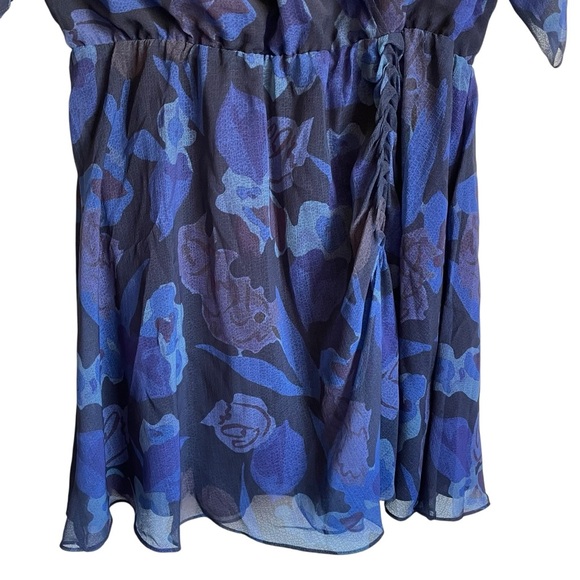 Ted Baker Juleah Mini Dress Ruched Sleeves & Skirt Surplice Neckline Lined NWT - Picture 8 of 16